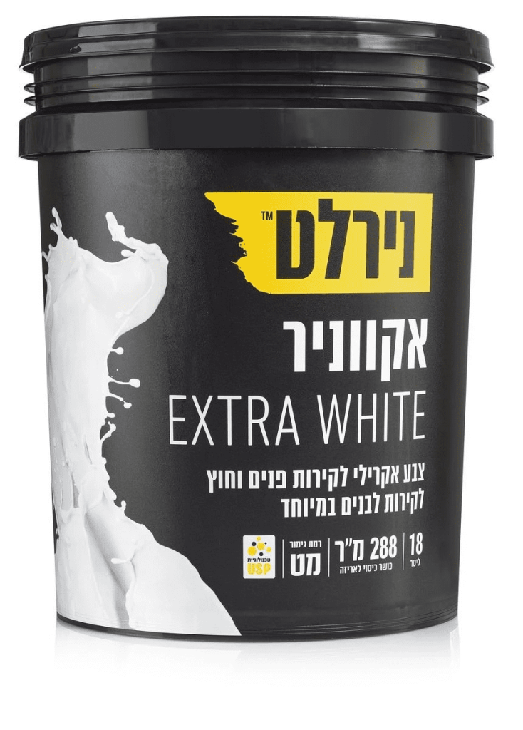 אקווניר ‏‏WHITE‏ ‏EXTRA‏ לבן 18 ליטר