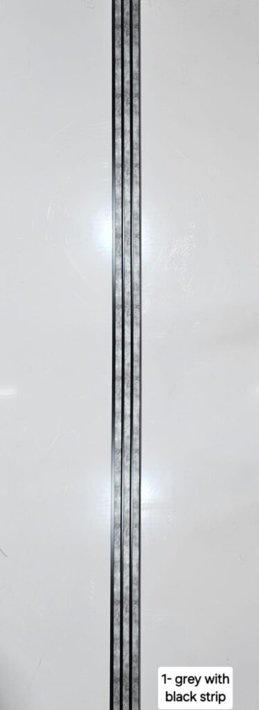 סרגל פולימרי דגם grey with black strip